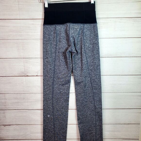 Lululemon Straight-Up Pant Full-On Luon Heathered Deep Coal Gray Women's Sz 4 - Picture 4 of 8